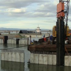 Pile Driving Works using Hydraulic Vibratory Hammer